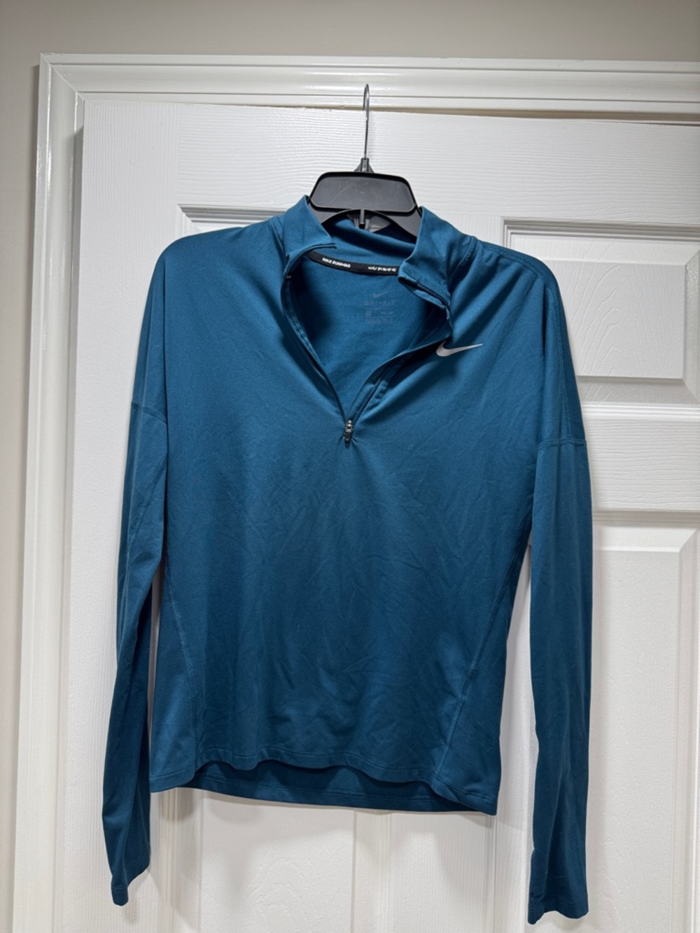 Nike Teal/Deep Blue Quarter-Zip Training Top. Color looks more teal in person